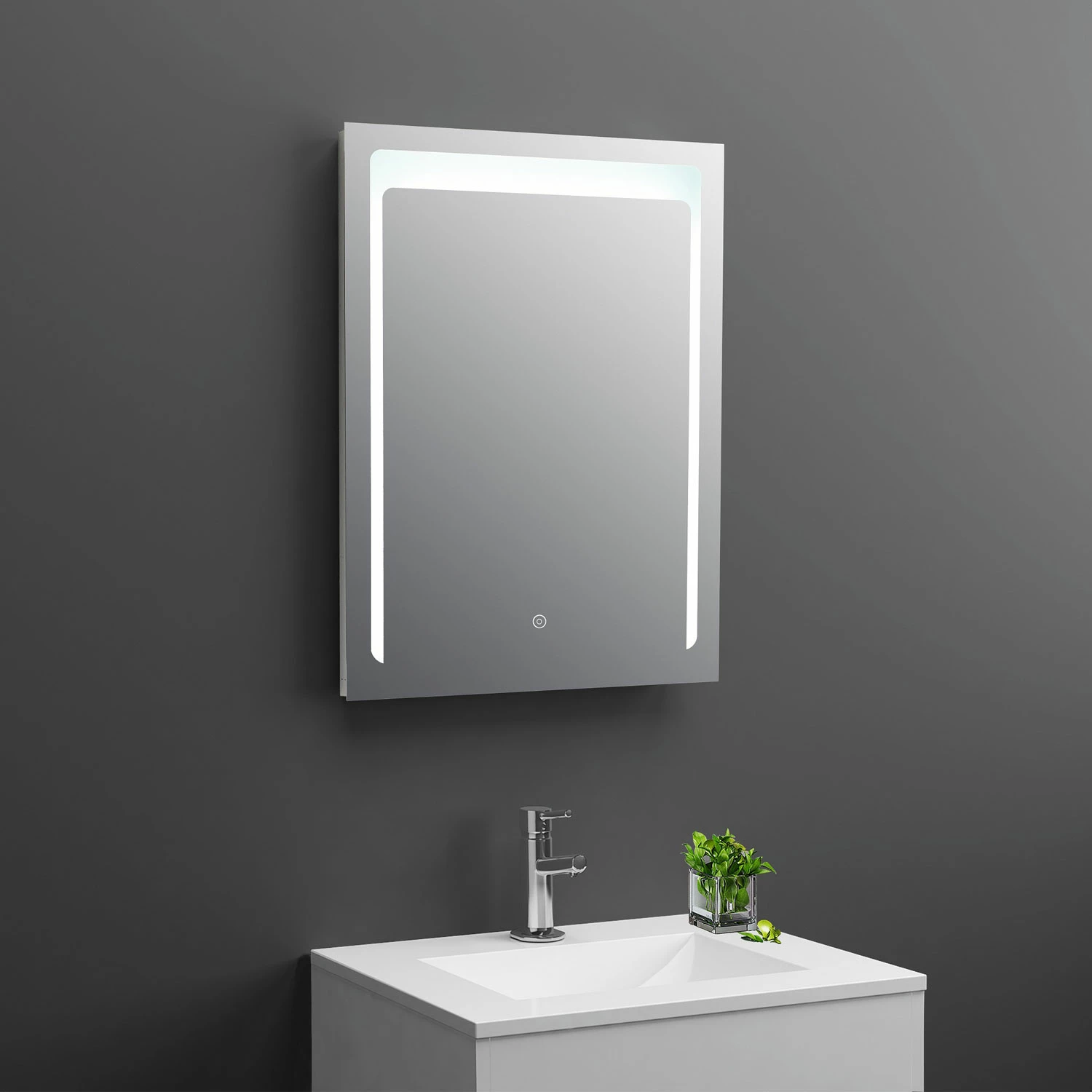 Hudson Reed LED Bathroom Mirror With 20W Bulb 700mm H X 500mm W 3 Hudson Reed LED Bathroom Mirror With 20W Bulb 700mm H X 500mm W