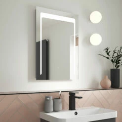 Hudson Reed LED Bathroom Mirror With 20W Bulb 700mm H X 500mm W 9 Hudson Reed LED Bathroom Mirror With 20W Bulb 700mm H X 500mm W -HEATANDPLUMB Sales hudson reed led bathroom mirror lq501 2