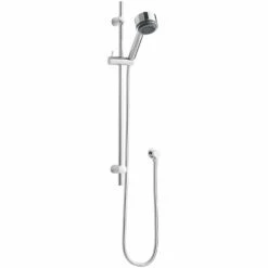 Nuie Linear Vertical Thermostatic Bar Shower Valve With Slider Rail Kit - Chrome