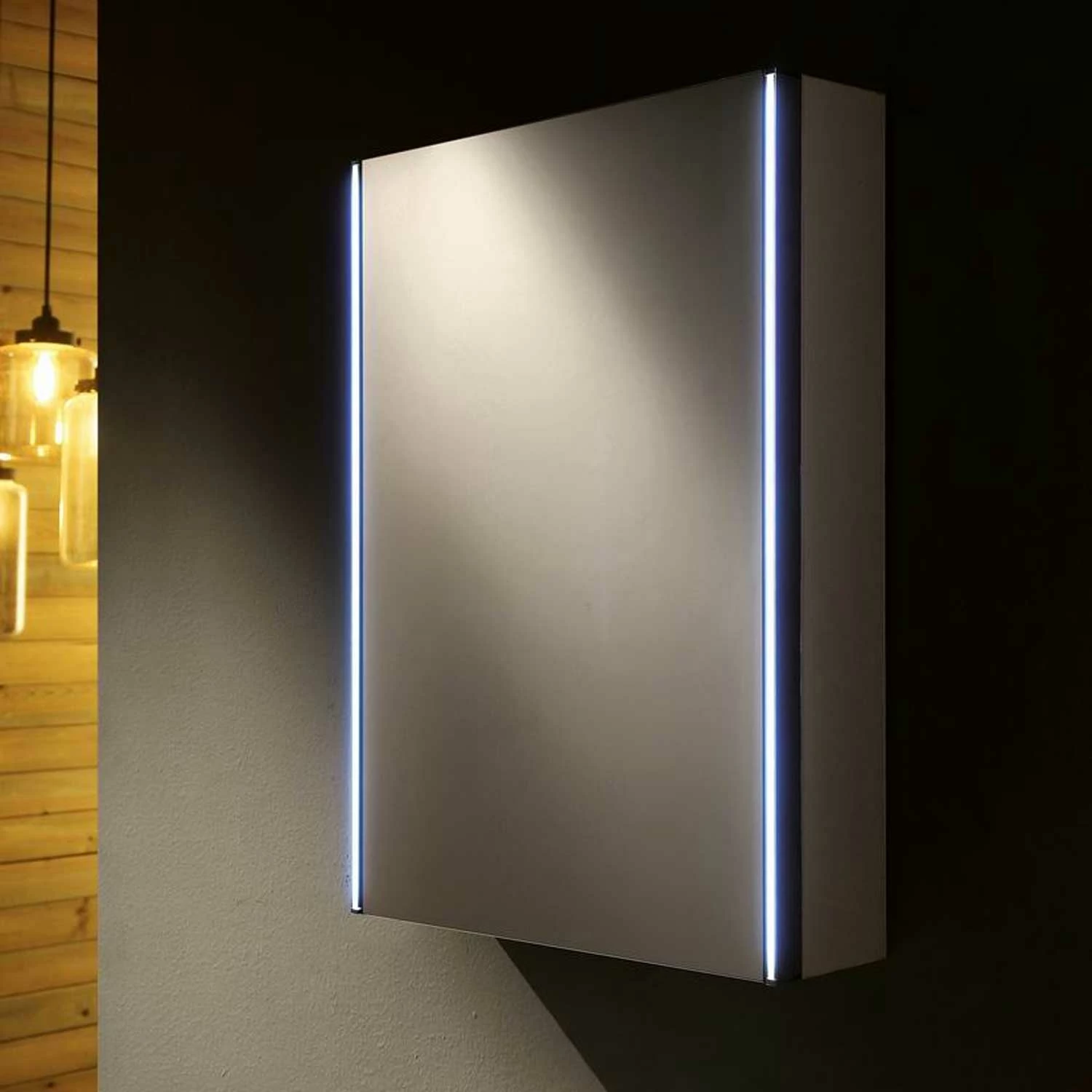 Hudson Reed Pavo Bathroom Mirror Cabinet 700mm H X 500mm W 3 Hudson Reed Pavo Bathroom Mirror Cabinet 700mm H X 500mm W