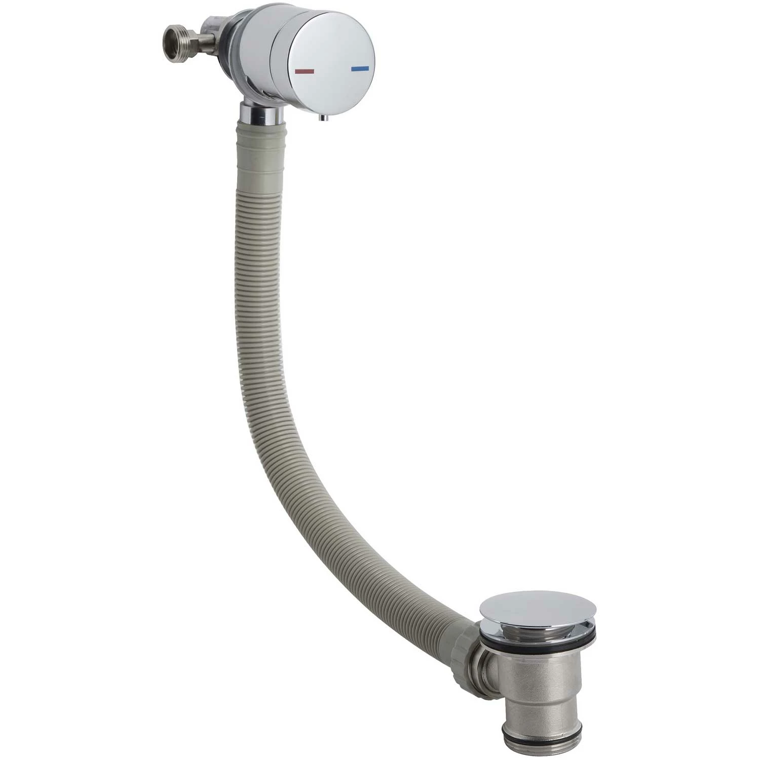 Hudson Reed Minimalist Freeflow Bath Filler And Waste With Single Lever - Chrome 3 Hudson Reed Minimalist Freeflow Bath Filler And Waste With Single Lever - Chrome