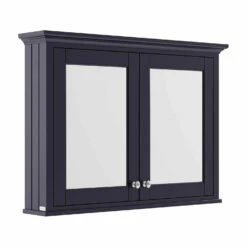 Hudson Reed Old London Mirrored Bathroom Cabinet 1050mm Wide - Twilight Blue