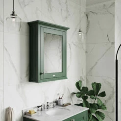 Hudson Reed Old London Mirrored Bathroom Cabinet 650mm Wide - Hunter Green 6 Hudson Reed Old London Mirrored Bathroom Cabinet 650mm Wide - Hunter Green -HEATANDPLUMB Sales hudson reed old london bathroom cabinet lon814 1 3