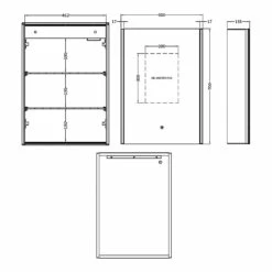 Hudson Reed Pavo Bathroom Mirror Cabinet 700mm H X 500mm W 7 Hudson Reed Pavo Bathroom Mirror Cabinet 700mm H X 500mm W -HEATANDPLUMB Sales hudson reed pavo bathroom cabinet lq093 6