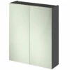 Hudson Reed Fusion Mirrored Bathroom Cabinet (50/50) 600mm Wide - Gloss Grey 2 Hudson Reed Fusion Mirrored Bathroom Cabinet (50/50) 600mm Wide - Gloss Grey -HEATANDPLUMB Sales hudson reed quartet bathroom cabinet off917 4