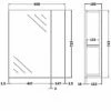 Hudson Reed Fusion Mirrored Bathroom Cabinet (75/25) 600mm Wide - Gloss Grey -HEATANDPLUMB Sales hudson reed quartet bathroom cabinet off918