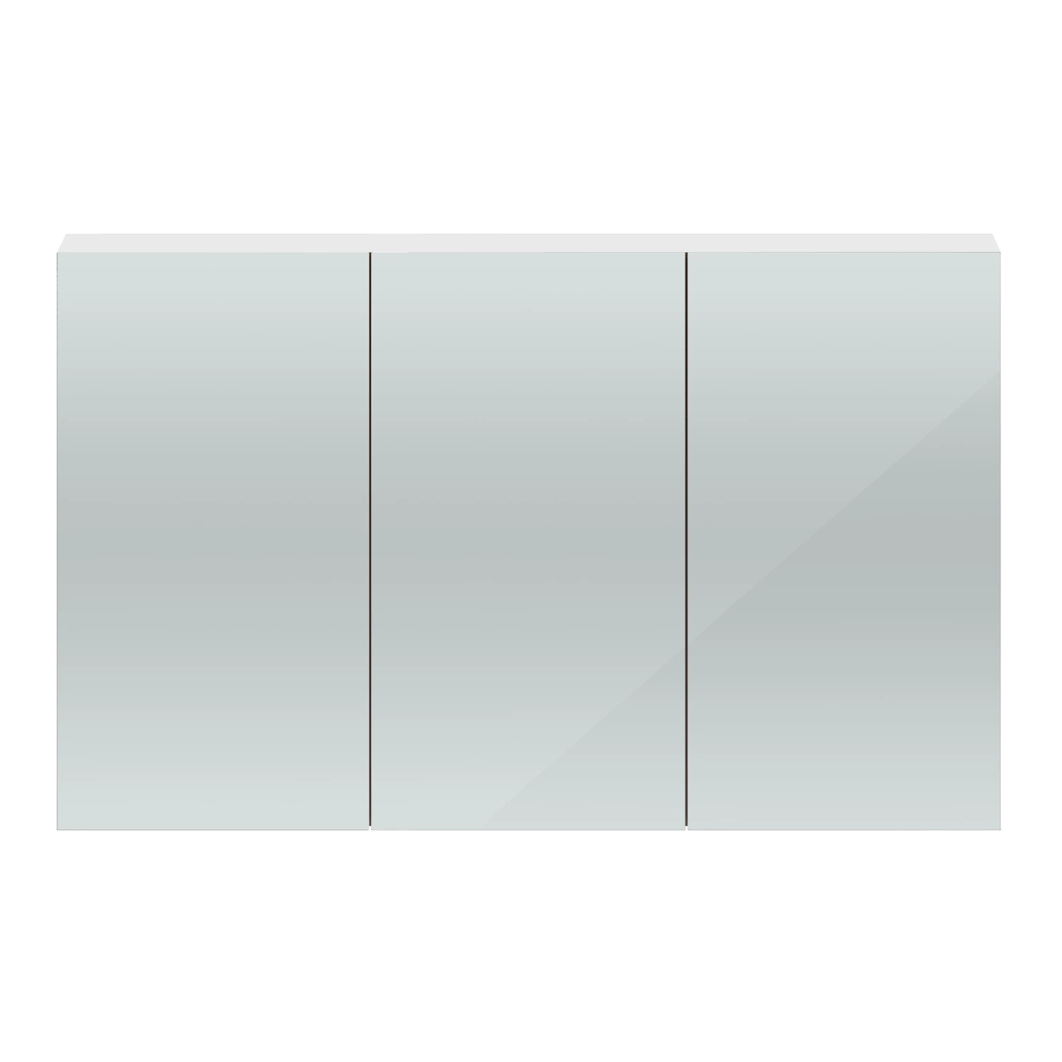 Hudson Reed Quartet 3 Door Mirrored Cabinet 1350mm Wide - Gloss White 3 Hudson Reed Quartet 3 Door Mirrored Cabinet 1350mm Wide - Gloss White