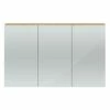 Hudson Reed Quartet 3 Door Mirrored Cabinet 1350mm Wide - Natural Oak 2 Hudson Reed Quartet 3 Door Mirrored Cabinet 1350mm Wide - Natural Oak -HEATANDPLUMB Sales hudson reed quartet bathroom cabinet qua012