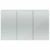 Hudson Reed Quartet 3 Door Mirrored Cabinet 1350mm Wide - Gloss Grey Mist -HEATANDPLUMB Sales hudson reed quartet bathroom cabinet qua013