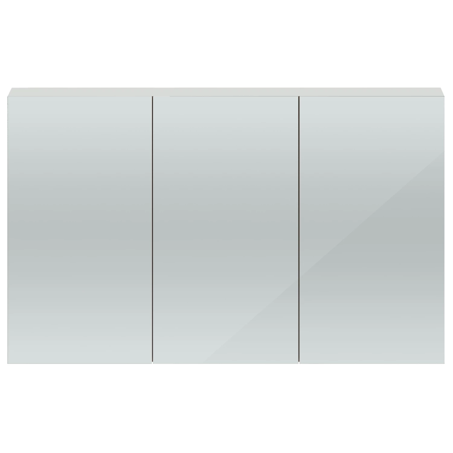 Hudson Reed Quartet 3 Door Mirrored Cabinet 1350mm Wide - Gloss Grey Mist 3 Hudson Reed Quartet 3 Door Mirrored Cabinet 1350mm Wide - Gloss Grey Mist