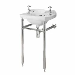 Hudson Reed Richmond Adjustable Washstand 500-560mm Wide Basins - Chrome -HEATANDPLUMB Sales hudson reed richmond accessory nla001