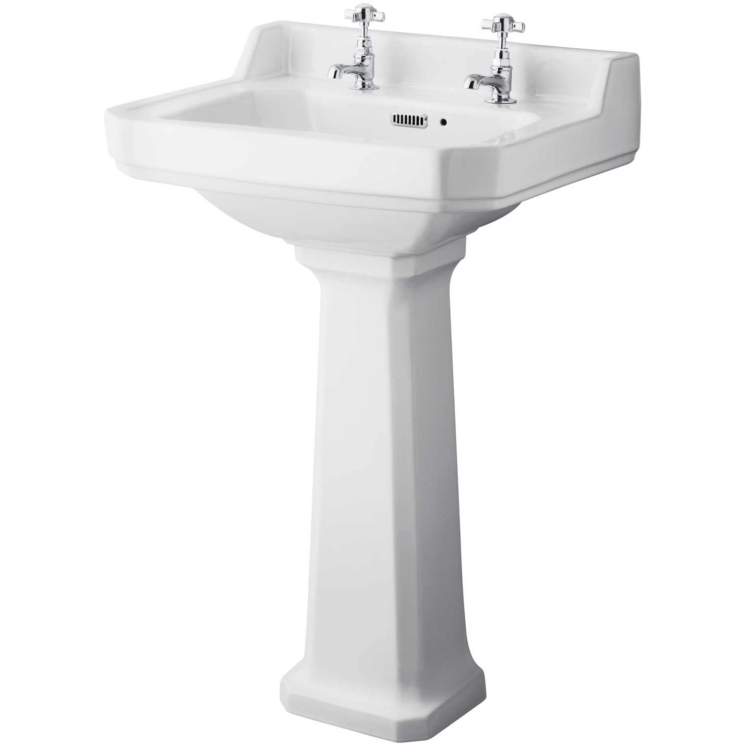 Hudson Reed Richmond Basin And Comfort Height Full Pedestal 560mm Wide - 2 Tap Hole 6 Hudson Reed Richmond Basin And Comfort Height Full Pedestal 560mm Wide - 2 Tap Hole - Image 4