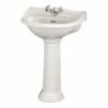 Hudson Reed Ryther Basin And Full Pedestal 600mm Wide - 1 Tap Hole