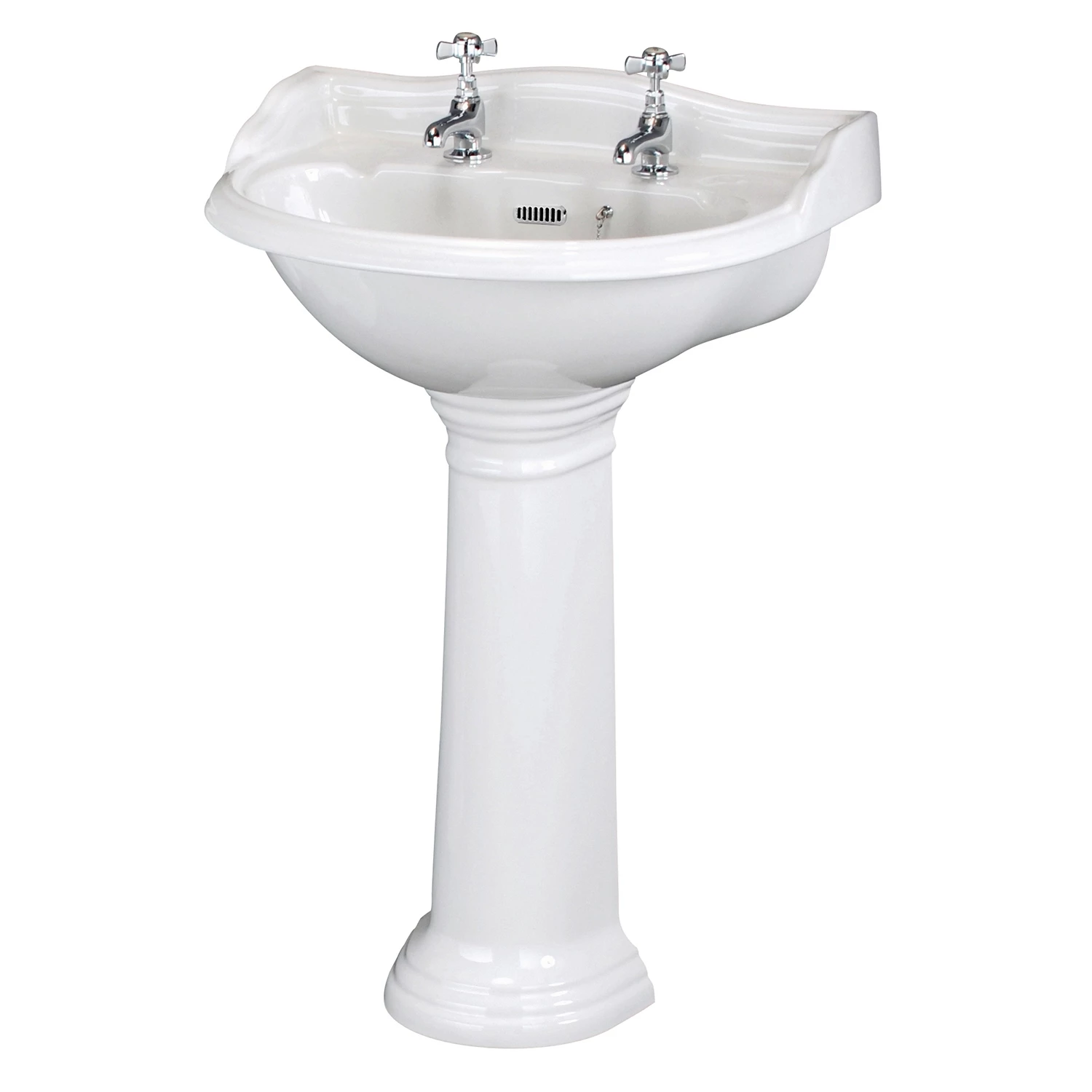 Hudson Reed Ryther Cloakroom Basin And Full Pedestal 500mm Wide - 2 Tap Hole 3 Hudson Reed Ryther Cloakroom Basin And Full Pedestal 500mm Wide - 2 Tap Hole - Image 2
