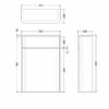 Hudson Reed Sarenna Back To Wall WC Toilet Unit 552mm Wide - Dove Grey 2 Hudson Reed Sarenna Back To Wall WC Toilet Unit 552mm Wide - Dove Grey -HEATANDPLUMB Sales hudson reed sarenna bathroom furniture sar241