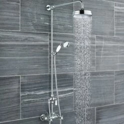 Hudson Reed Thermostatic Bar Mixer Shower Kit With Handset And Fixed Head -HEATANDPLUMB Sales hudson reed thermostatic complete mixer shower a3117 2 1