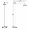 Hudson Reed Topaz Thermostatic Bar Shower Mixer And Rigid Riser Kit With Fixed Head - Brushed Brass -HEATANDPLUMB Sales hudson reed topaz complete mixer shower a8118