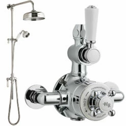 Hudson Reed Topaz Exposed Shower Valve With Rigid Riser Kit - Chrome 9 Hudson Reed Topaz Exposed Shower Valve With Rigid Riser Kit - Chrome -HEATANDPLUMB Sales hudson reed topaz complete mixer shower am312 tsvt101 1