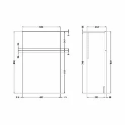 Hudson Reed Urban Back To Wall WC Toilet Unit 500mm Wide - Satin Anthracite -HEATANDPLUMB Sales hudson reed urban bathroom furniture urb1441 1