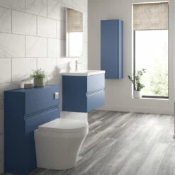 Hudson Reed Urban Back To Wall WC Toilet Unit 500mm Wide - Satin Blue -HEATANDPLUMB Sales hudson reed urban bathroom furniture urb341 2