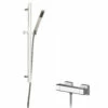 Hudson Reed Windon Square Thermostatic Bar Shower Valve With Sheer Slider Rail Kit - Chrome 1 Hudson Reed Windon Square Thermostatic Bar Shower Valve With Sheer Slider Rail Kit - Chrome -HEATANDPLUMB Sales hudson reed windon complete mixer shower sbs94bv1