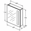 Ideal Standard 1-Door Mirror Cabinet With Bottom Ambient And Front Light 630mm Wide - Aluminium 1 Ideal Standard 1-Door Mirror Cabinet With Bottom Ambient And Front Light 630mm Wide - Aluminium -HEATANDPLUMB Sales ideal standard bathroom cabinet t3373al 1