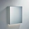 Ideal Standard 1-Door Mirror Cabinet With Bottom Ambient Light 600mm Wide - Aluminium 1 Ideal Standard 1-Door Mirror Cabinet With Bottom Ambient Light 600mm Wide - Aluminium -HEATANDPLUMB Sales ideal standard bathroom cabinet t3430al