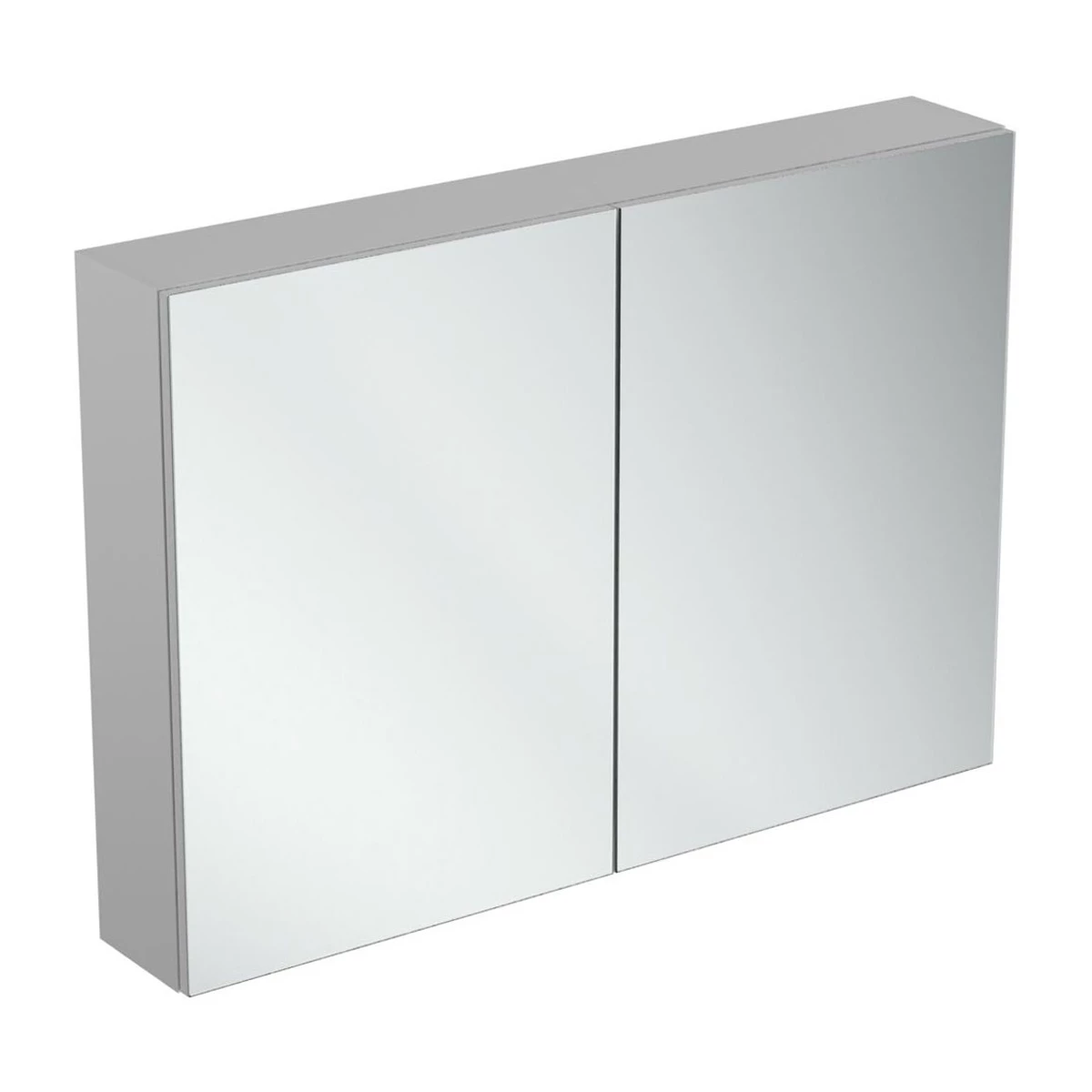 Ideal Standard 2-Door Mirror Cabinet With Bottom Ambient Light 1000mm Wide - Aluminium 4 Ideal Standard 2-Door Mirror Cabinet With Bottom Ambient Light 1000mm Wide - Aluminium - Image 2