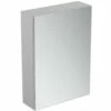 Ideal Standard 1-Door Mirror Cabinet 500mm Wide - Aluminium 1 Ideal Standard 1-Door Mirror Cabinet 500mm Wide - Aluminium -HEATANDPLUMB Sales ideal standard bathroom cabinet t3588al