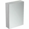 Ideal Standard 1-Door Mirror Cabinet With Bottom Ambient Light 500mm Wide - Aluminium 1 Ideal Standard 1-Door Mirror Cabinet With Bottom Ambient Light 500mm Wide - Aluminium -HEATANDPLUMB Sales ideal standard bathroom cabinet t3588al 2
