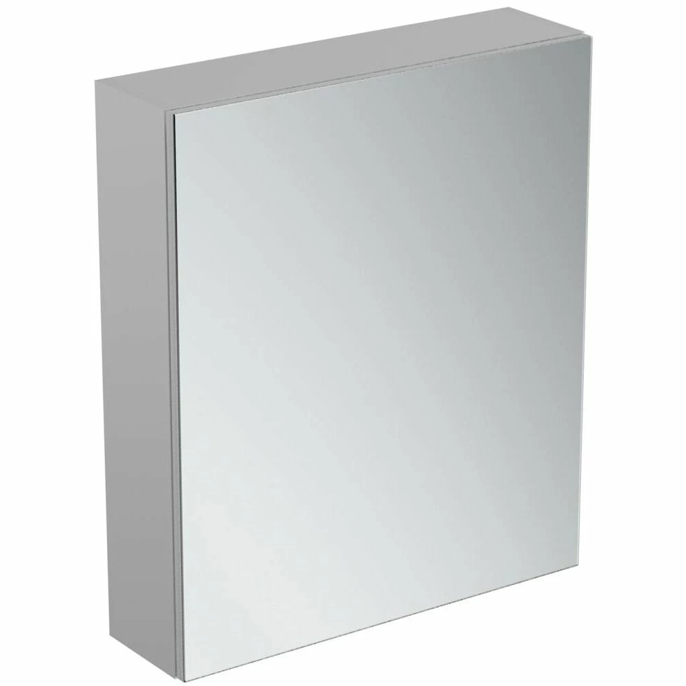 Ideal Standard 1-Door Mirror Cabinet With Bottom Ambient Light 600mm Wide - Aluminium 4 Ideal Standard 1-Door Mirror Cabinet With Bottom Ambient Light 600mm Wide - Aluminium - Image 2