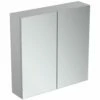 Ideal Standard 2-Door Mirror Cabinet 700mm Wide - Aluminium 2 Ideal Standard 2-Door Mirror Cabinet 700mm Wide - Aluminium -HEATANDPLUMB Sales ideal standard bathroom cabinet t3590al 2
