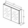 Ideal Standard 2-Door Mirror Cabinet 1000mm Wide - Aluminium 1 Ideal Standard 2-Door Mirror Cabinet 1000mm Wide - Aluminium -HEATANDPLUMB Sales ideal standard bathroom cabinet t3592al 1