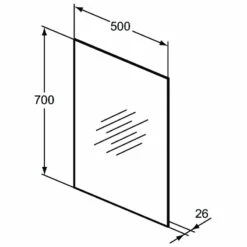 Ideal Standard Bathroom Mirror With Ambient Light And Anti-Steam 700mm H X 500mm W -HEATANDPLUMB Sales ideal standard bathroom mirror t3259bh 1 1