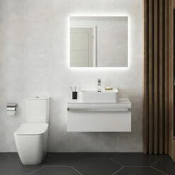 Ideal Standard Bathroom Mirror With Ambient Light And Anti-Steam 700mm H X 800mm W -HEATANDPLUMB Sales ideal standard bathroom mirror t3336bh 2