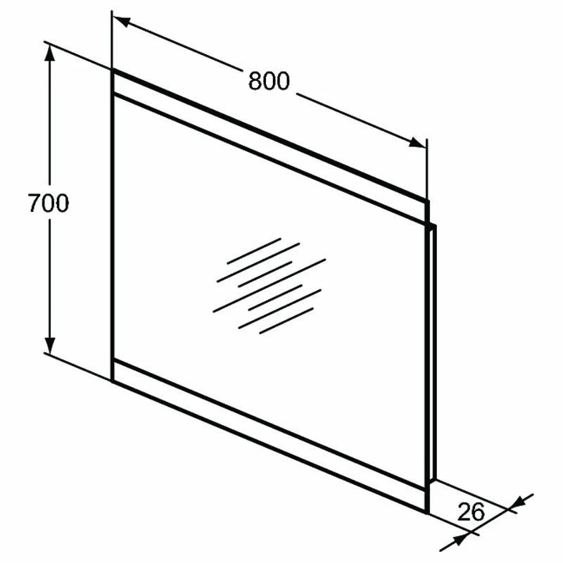 Ideal Standard Bathroom Mirror With Sensor Light And Anti-Steam 700mm H X 800mm W 4 Ideal Standard Bathroom Mirror With Sensor Light And Anti-Steam 700mm H X 800mm W - Image 2