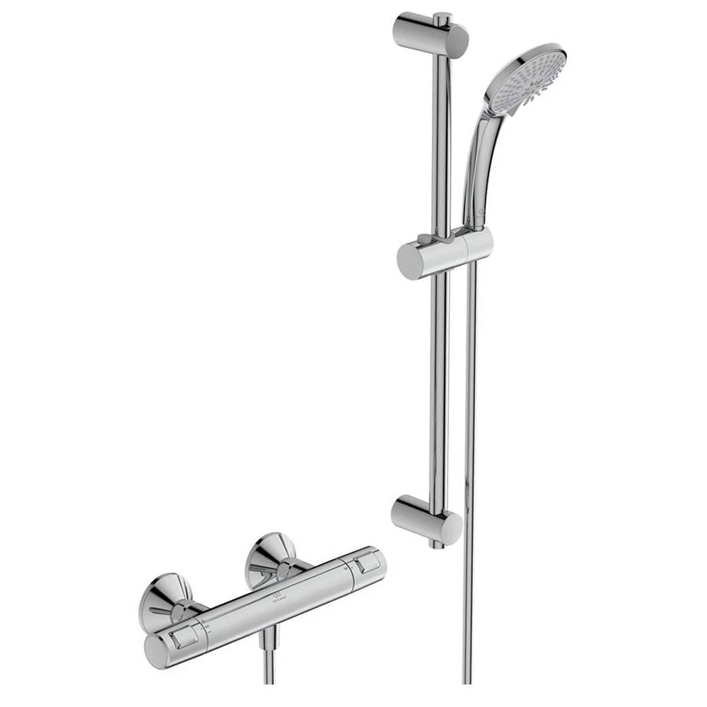 Ideal Standard Ceratherm T25 Thermostatic Bar Shower Mixer With Shower Kit - Chrome 4 Ideal Standard Ceratherm T25 Thermostatic Bar Shower Mixer With Shower Kit - Chrome - Image 2