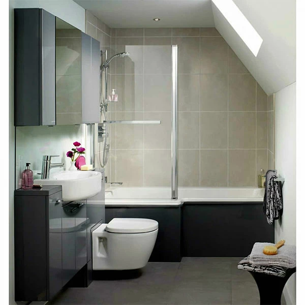 Ideal Standard Concept Idealform L-Shaped Shower Bath Left Hand 1700mm X 700mm/850mm 0 Tap Hole 5 Ideal Standard Concept Idealform L-Shaped Shower Bath Left Hand 1700mm X 700mm/850mm 0 Tap Hole - Image 3