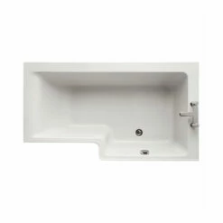 Ideal Standard Concept L-Shaped Shower Bath 1500mm X 700mm/850mm Right Handed 0 Tap Hole 9 Ideal Standard Concept L-Shaped Shower Bath 1500mm X 700mm/850mm Right Handed 0 Tap Hole -HEATANDPLUMB Sales ideal standard concept bath e049401