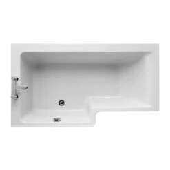Ideal Standard Concept L-Shaped Shower Bath 1500mm X 700mm/850mm Left Handed 0 Tap Hole 9 Ideal Standard Concept L-Shaped Shower Bath 1500mm X 700mm/850mm Left Handed 0 Tap Hole -HEATANDPLUMB Sales ideal standard concept bath e049501 2 1