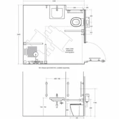 Ideal Standard Concept Doc M Pack With BTW Disabled Toilet And 600mm Basin - White -HEATANDPLUMB Sales ideal standard concept doc m doc m pack s6403aa
