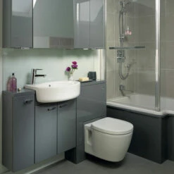 Ideal Standard Concept L-Shaped Shower Bath 1500mm X 700mm/850mm Left Handed 0 Tap Hole 10 Ideal Standard Concept L-Shaped Shower Bath 1500mm X 700mm/850mm Left Handed 0 Tap Hole -HEATANDPLUMB Sales ideal standard concept space toilet e802501 e129201 4