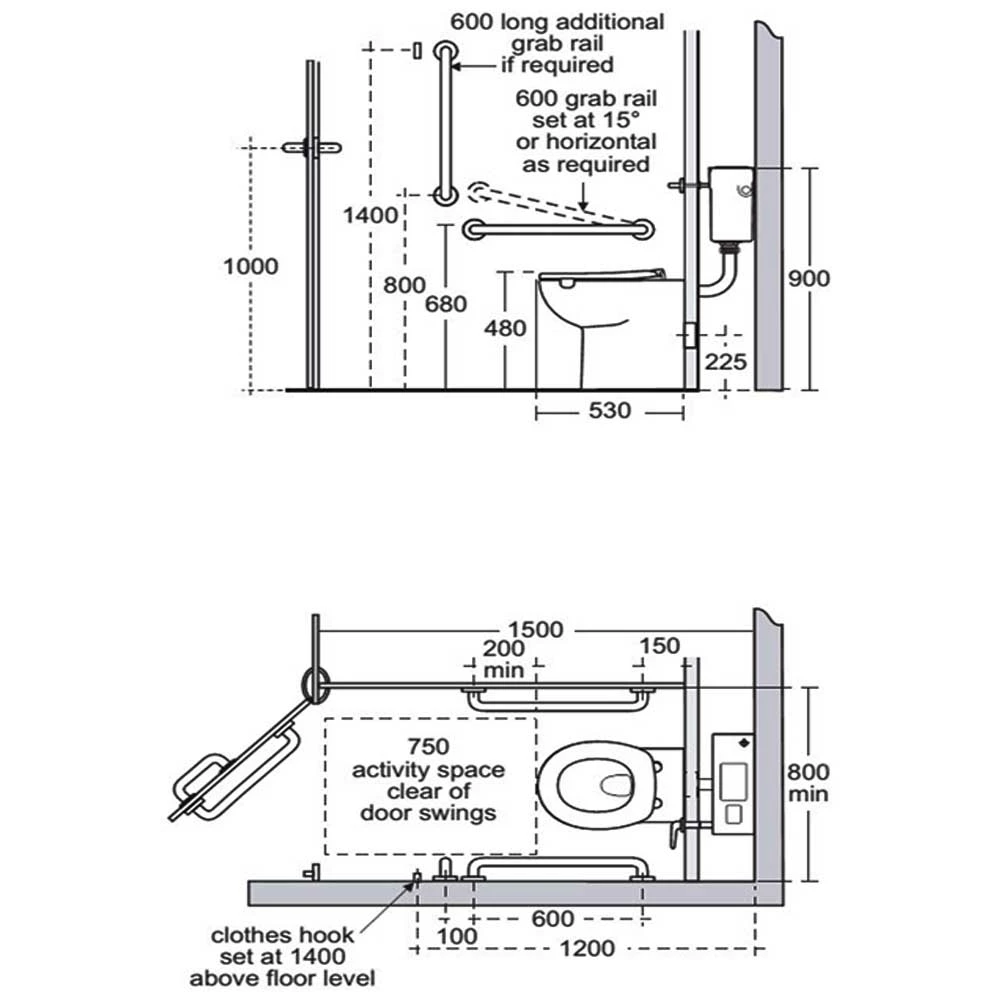Ideal Standard Contour 21 Ambulant Care Doc M Pack With BTW Disabled Toilet 4 Ideal Standard Contour 21 Ambulant Care Doc M Pack With BTW Disabled Toilet - Image 2