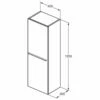 Ideal Standard I.Life A 1-Door Tall Column Unit 400mm Wide - Matt White 2 Ideal Standard I.Life A 1-Door Tall Column Unit 400mm Wide - Matt White -HEATANDPLUMB Sales ideal standard i life a bathroom furniture t5261du