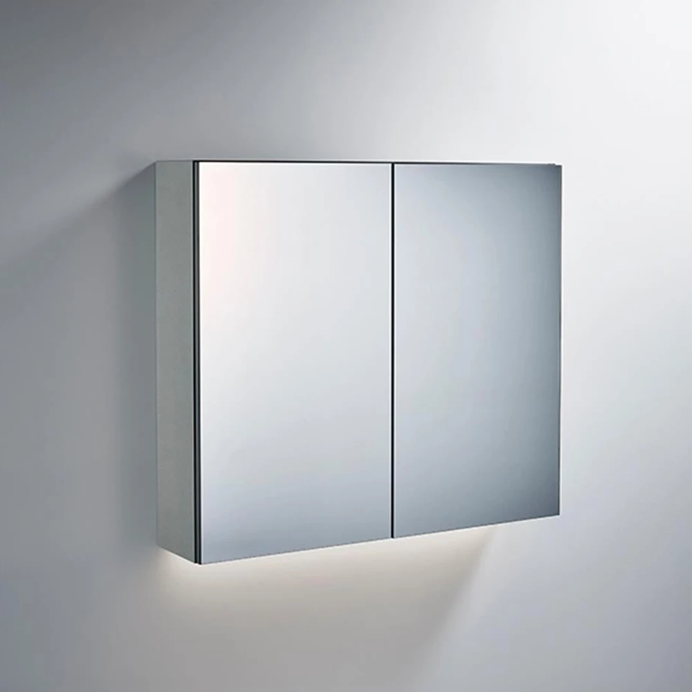 Ideal Standard 2-Door Mirror Cabinet With Bottom Ambient Light 800mm Wide - Aluminium 3 Ideal Standard 2-Door Mirror Cabinet With Bottom Ambient Light 800mm Wide - Aluminium