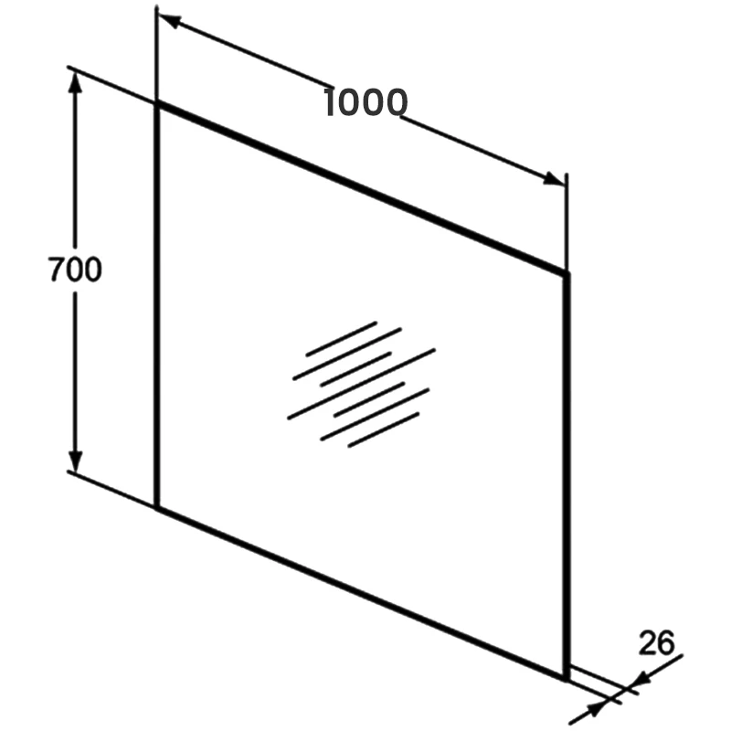Ideal Standard Bathroom Mirror With Ambient Light And Anti-Steam 700mm H X 1000mm W 4 Ideal Standard Bathroom Mirror With Ambient Light And Anti-Steam 700mm H X 1000mm W - Image 2