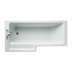 Ideal Standard Tempo Cube L-Shaped Shower Bath 1700mm X 700mm/850mm Left Handed 0 Tap Hole