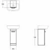 Ideal Standard Tempo 1-Door Pedestal Unit Gloss White 2 Ideal Standard Tempo 1-Door Pedestal Unit Gloss White -HEATANDPLUMB Sales ideal standard tempo vanity unit e3259sg