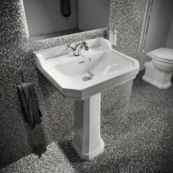 Ideal Standard Waverley Classic Basin And Full Pedestal 560mm Wide 1 Tap Hole 14 Ideal Standard Waverley Classic Basin And Full Pedestal 560mm Wide 1 Tap Hole -HEATANDPLUMB Sales ideal standard waverley basin u470201 u470001 5