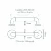 Impey Fluted Grab Rail 600mm (24 Inch) Blue -HEATANDPLUMB Sales impey fluted grab rail ig1f blue 1